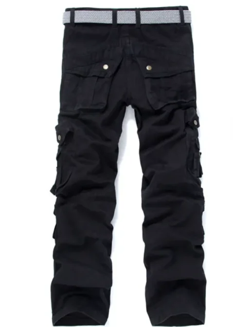 Men's Cargo Pants Cargo Trousers Trousers Multi Pocket Straight Leg Solid Colored Comfort Wearable Outdoor Daily 100% Cotton Sports Stylish ArmyGreen Black
