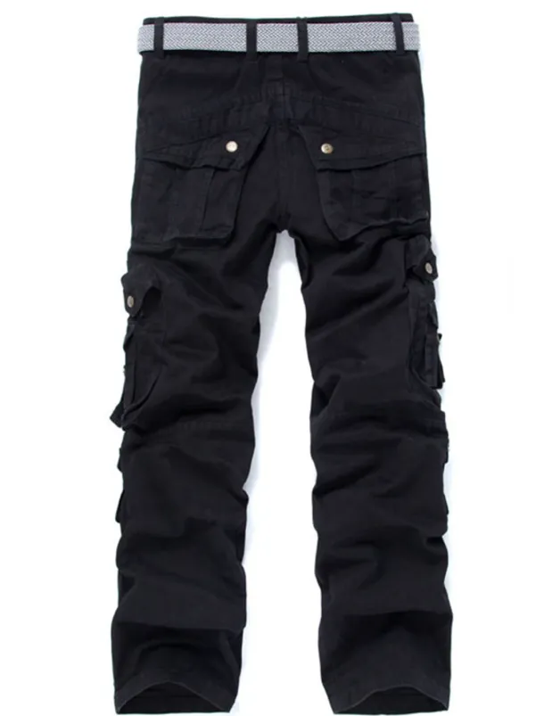 Men's Cargo Pants Cargo Trousers Trousers Multi Pocket Straight Leg Solid Colored Comfort Wearable Outdoor Daily 100% Cotton Sports Stylish ArmyGreen Black