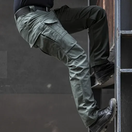 Men's Cargo Pants Hiking Pants Trousers Tactical Pants Military Camouflage Outdoor Regular Fit Waterproof Windproof Breathable Quick Dry Pants / Trousers Elastic Waist Black Camouflage Hunting