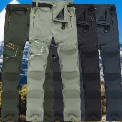 Men's Cargo Pants Hiking Pants Trousers Tactical Pants Military Outdoor Regular Fit Waterproof Breathable Quick Dry Pants / Trousers Zipper Pocket Black Light Grey Hunting Climbing Camping / Hiking