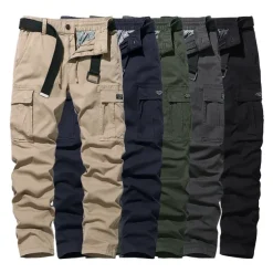 Men's Cargo Pants Hiking Pants Trousers Military Summer Outdoor Regular Fit Ripstop Multi Pockets Wear Resistance Scratch Resistant Pants / Trousers Bottoms Black Army Green Cotton Camping / Hiking