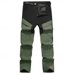 Men's Cargo Pants Hiking Pants Trousers Tactical Pants Military Patchwork Winter Outdoor Regular Fit Thermal Warm Fleece Lining Waterproof Pants / Trousers Army Green Khaki Hunting Climbing Camping