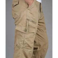 Men's Cargo Pants Tactical Pants Trousers Multi Pocket Plain Comfort Wearable Casual Daily Holiday Sports Basic Black Brown
