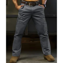 Men's Cargo Pants Tactical Pants Trousers Multi Pocket Plain Comfort Wearable Casual Daily Holiday Sports Basic Black Brown