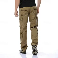 Men's Cargo Pants Tactical Pants Trousers Buttons Multi Pocket Plain Wearable Outdoor Daily Camping & Hiking Fashion Classic Black Army Green
