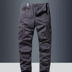 Men's Cargo Pants Trousers Buttons Multi Pocket Plain Wearable Outdoor Daily Camping & Hiking Fashion Classic Black Yellow