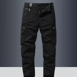 Men's Cargo Pants Trousers Buttons Multi Pocket Plain Wearable Outdoor Daily Camping & Hiking Fashion Classic Black Yellow