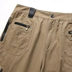 Men's Cargo Pants Trousers Buttons Multi Pocket Plain Wearable Outdoor Daily Camping & Hiking Fashion Classic Black Yellow