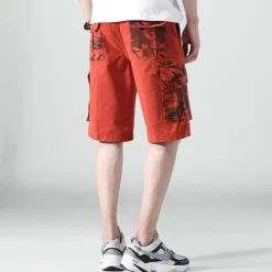 Men's Cargo Shorts Bermuda shorts with Side Pocket Multi Pocket Flap Pocket Solid Color Going out Streetwear Fashion Cargo Shorts ArmyGreen Blue