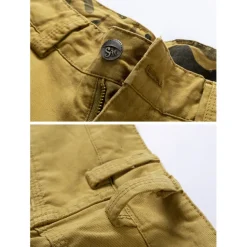 Men's Cargo Shorts Bermuda shorts with Side Pocket Multi Pocket Flap Pocket Solid Color Going out Streetwear Fashion Cargo Shorts ArmyGreen Blue