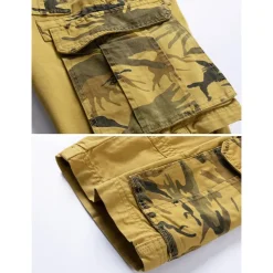 Men's Cargo Shorts Bermuda shorts with Side Pocket Multi Pocket Flap Pocket Solid Color Going out Streetwear Fashion Cargo Shorts ArmyGreen Blue