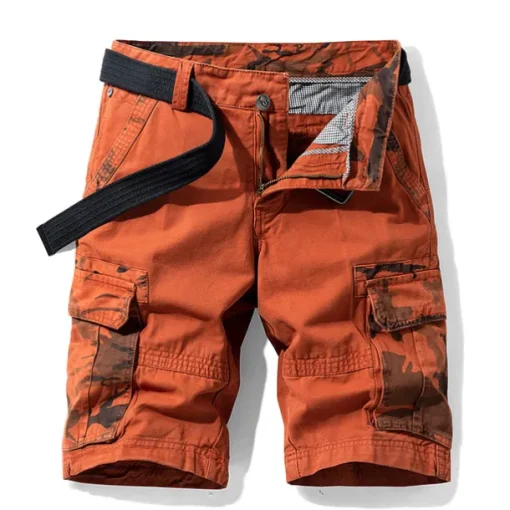 Men's Cargo Shorts Bermuda shorts with Side Pocket Multi Pocket Flap Pocket Solid Color Going out Streetwear Fashion Cargo Shorts ArmyGreen Blue