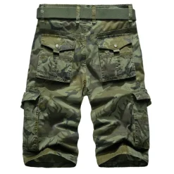 Men's Cargo Shorts Camo Shorts Shorts Hiking Shorts Zipper Multi Pocket Camouflage Daily Holiday Streetwear Stylish ArmyGreen Khaki Inelastic