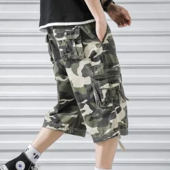 Men's Cargo Shorts Camo Shorts Shorts Summer Shorts Multi Pocket Flap Pocket Camo Camouflage Comfort Wearable Knee Length Outdoor Sport Daily Fashion Casual Camouflage Red Camouflage - Army Green