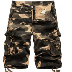 Men's Cargo Shorts Camo Shorts Shorts Multi Pocket Camouflage Comfort Breathable Outdoor Daily Going out Fashion Streetwear White Yellow
