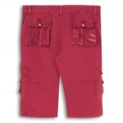 Men's Cargo Shorts Capri Pants Shorts Hiking Shorts Leg Drawstring 6 Pocket Plain Comfort Outdoor Casual Daily Vacation Fashion Wine Army Green