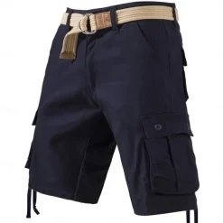 Men's Cargo Shorts Hiking Shorts Summer Outdoor Regular Fit Ripstop Breathable Quick Dry Wearable Shorts Bottoms Multi Pocket ArmyGreen Black Fishing Climbing Beach S M L XL XXL