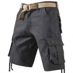 Men's Cargo Shorts Hiking Shorts Summer Outdoor Regular Fit Ripstop Breathable Quick Dry Wearable Shorts Bottoms Multi Pocket ArmyGreen Black Fishing Climbing Beach S M L XL XXL