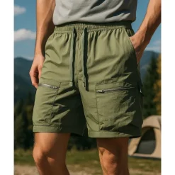 Men's Cargo Shorts Hiking Shorts sport shorts Outdoor Regular Fit Waterproof Windproof Breathable Quick Dry Shorts Drawstring Elastic Waist Black Army Green Tennis Golf Running M L XL XXL XXXL