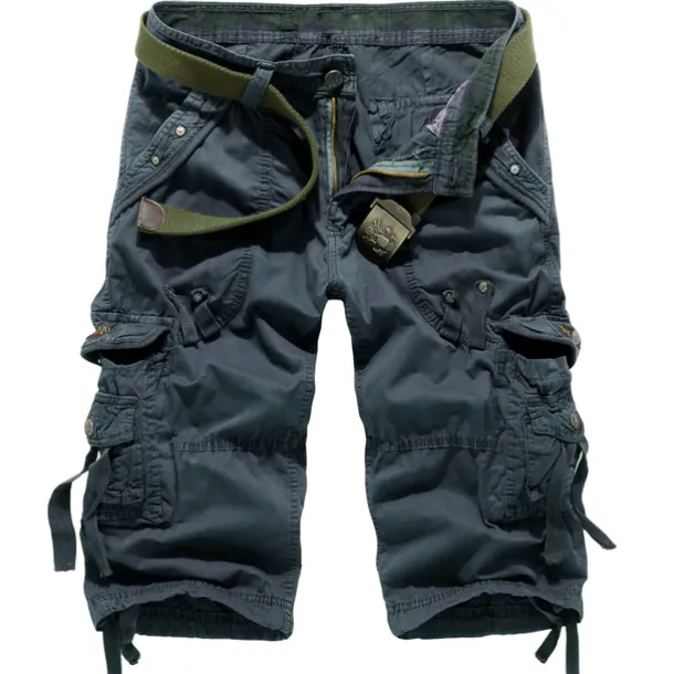 Men's Cargo Shorts Hiking Shorts Multi Pocket Plain Calf-Length Daily Basic Slim Wine Red Black