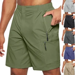 Men's Cargo Shorts Hiking Shorts Tactical Shorts Military Outdoor Regular Fit Waterproof Quick Dry Shorts Elastic Waist Black Army Green Hunting Climbing Camping / Hiking / Caving S M L XL XXL