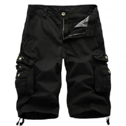 Men's Cargo Shorts Hiking Shorts Zipper Pocket Classic Plain Cycling Outdoor Knee Length Casual Stylish Wine Red White gray Inelastic