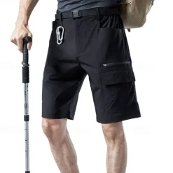 Men's Cargo Shorts Hiking Shorts Military Outdoor Regular Fit Waterproof Breathable Quick Dry Shorts Black Green Hunting Climbing Camping / Hiking / Caving S M L XL XXL