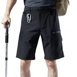 Men's Cargo Shorts Hiking Shorts Military Outdoor Regular Fit Waterproof Breathable Quick Dry Shorts Black Green Hunting Climbing Camping / Hiking / Caving S M L XL XXL