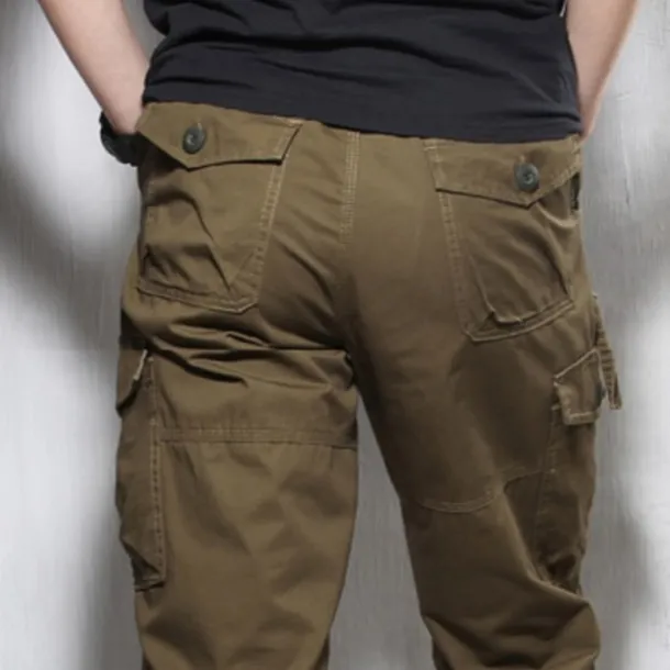 Men's Cargo Shorts Hiking Shorts Multi Pocket Plain Comfort Outdoor Calf-Length Cotton Cargo Shorts ArmyGreen Black Micro-elastic