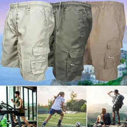 Men's Cargo Shorts Hiking Shorts Military Outdoor Regular Fit Waterproof Breathable Quick Dry Shorts Zipper Pocket Black Army Green Hunting Climbing Camping / Hiking / Caving S M L XL XXL