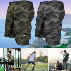 Men's Cargo Shorts Hiking Shorts Military Outdoor Regular Fit Waterproof Breathable Quick Dry Shorts Zipper Pocket Black Army Green Hunting Climbing Camping / Hiking / Caving S M L XL XXL