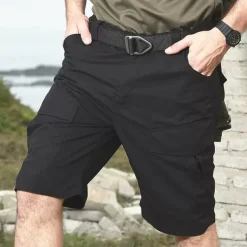 Men's Cargo Shorts Hiking Shorts Tactical Shorts Military Outdoor Regular Fit Waterproof Breathable Quick Dry Shorts Black Khaki Hunting Climbing Camping / Hiking / Caving S M L XL XXL