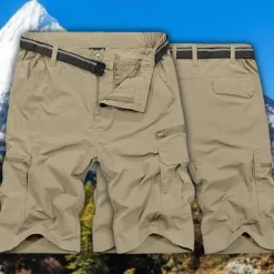 Men's Cargo Shorts Hiking Shorts Military Outdoor Regular Fit Waterproof Breathable Quick Dry Shorts Zipper Pocket Black Army Green Hunting Climbing Camping / Hiking / Caving M L XL XXL XXXL