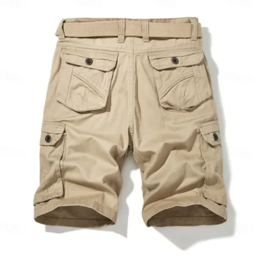 Men's Cargo Shorts Multiple Pockets Old Man Letter Printed Outdoor Short Sports Classic Micro-elastic Shorts