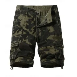 Men's Cargo Shorts Shorts Summer Shorts Multi Pocket Flap Pocket Camo Comfort Wearable Knee Length Outdoor Sport Daily Fashion Casual Camouflage - Army Green Light Grey
