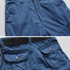 Men's Cargo Shorts Shorts Summer Shorts Multi Pocket Flap Pocket Plain Comfort Wearable Knee Length Outdoor Sport Daily Fashion Casual Black Red