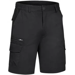 Men's Cargo Shorts Shorts Summer Shorts Elastic Waist Multi Pocket Flap Pocket Plain Comfort Wearable Knee Length Outdoor Sport Daily Fashion Casual Black Yellow