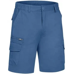 Men's Cargo Shorts Shorts Summer Shorts Elastic Waist Multi Pocket Flap Pocket Plain Comfort Wearable Knee Length Outdoor Sport Daily Fashion Casual Black Yellow