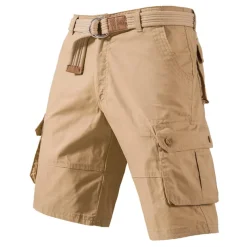 Men's Cargo Shorts Shorts Hiking Shorts Multi Pocket Plain Wearable Knee Length Outdoor Casual Daily Sports Fashion Black Yellow