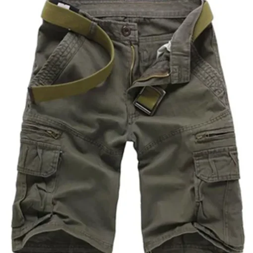 Men's Cargo Shorts Shorts Multi Pocket Straight Leg Solid Colored Comfort Wearable Knee Length Outdoor Daily Sports Stylish Black Army Green