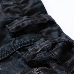 Men's Cargo Shorts Shorts Summer Shorts Work Shorts Golf Shorts Drawstring Elastic Waist Multi Pocket Florals Comfort Wearable Knee Length Outdoor Sport Daily Fashion Casual Black Red