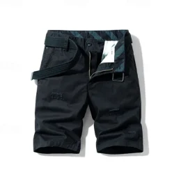 Men's Cargo Shorts Shorts Summer Shorts Work Shorts Golf Shorts Multi Pocket Button-Down Flap Pocket Plain Comfort Wearable Knee Length Outdoor Sport Daily Fashion Casual Black Yellow