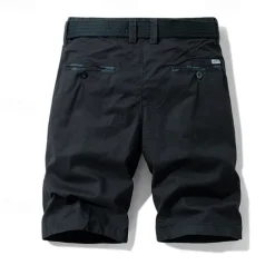 Men's Cargo Shorts Shorts Summer Shorts Work Shorts Golf Shorts Multi Pocket Button-Down Flap Pocket Plain Comfort Wearable Knee Length Outdoor Sport Daily Fashion Casual Black Yellow