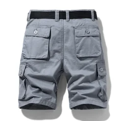 Men's Cargo Shorts Shorts Multi Pocket Straight Leg Print Solid Colored Comfort Wearable Knee Length Outdoor Daily Sports Stylish Black Blue