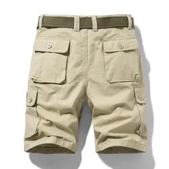 Men's Cargo Shorts Shorts Multi Pocket Straight Leg Print Solid Colored Comfort Wearable Knee Length Outdoor Daily Sports Stylish Black Blue