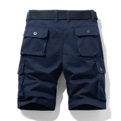 Men's Cargo Shorts Shorts Multi Pocket Straight Leg Print Solid Colored Comfort Wearable Knee Length Outdoor Daily Sports Stylish Black Blue