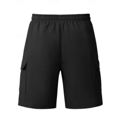 Men's Cargo Shorts Shorts Summer Shorts Drawstring Elastic Waist Multi Pocket Plain Comfort Wearable Knee Length Outdoor Sport Daily Fashion Casual Black White