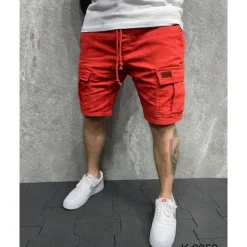 Men's Cargo Shorts Shorts Work Shorts Multi Pocket Plain Wearable Short Outdoor Daily Going out Fashion Classic Black Yellow