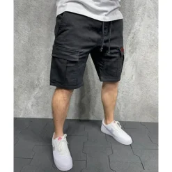 Men's Cargo Shorts Shorts Work Shorts Multi Pocket Plain Wearable Short Outdoor Daily Going out Fashion Classic Black Yellow