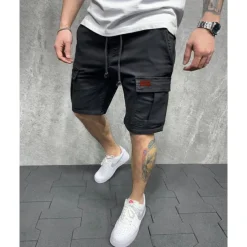 Men's Cargo Shorts Shorts Work Shorts Multi Pocket Plain Wearable Short Outdoor Daily Going out Fashion Classic Black Yellow